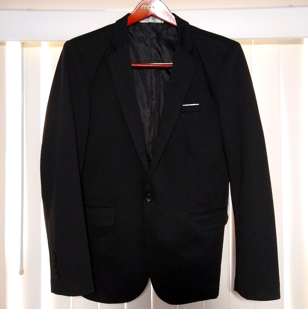 Men Slim-fit Casual One Button Blazer Jacket